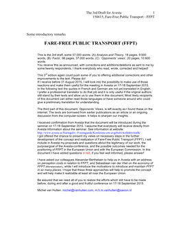 Fare-Free Public Transport (Ffpt)