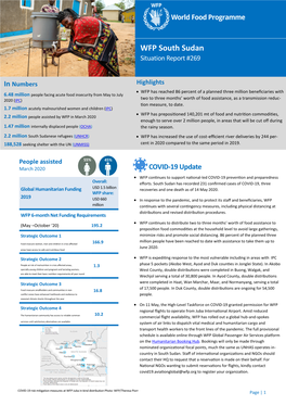 WFP South Sudan Situation Report #269