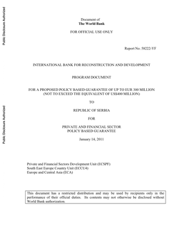 World Bank Document