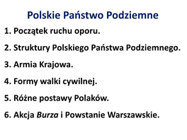 Polskie Państwo Podziemne 1