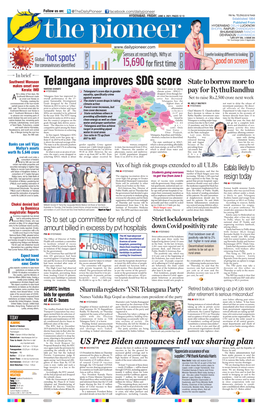 Telangana Improves SDG Score