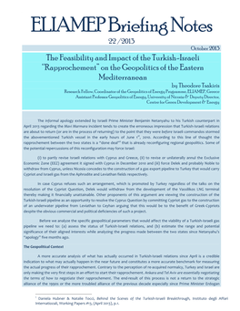 The Feasibility and Impact of the Turkish-Israeli 