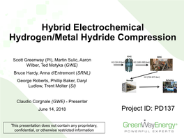 Hybrid Electrochemical-Metal Hydride Compression
