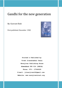 Gandhi for the New Generation