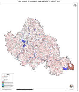 Land Identified for Afforestation in the Forest Limits of Mandya District Μ