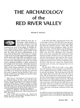 ARCHAEOLOGY of the RED RIVER VALLEY