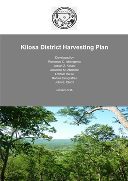 Kilosa District Harvesting Plan