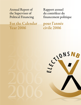 Annual Report of the Supervisor of Political Financing; Srapport