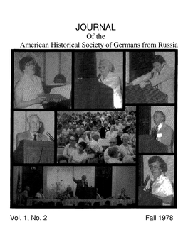 JOURNAL of the American Historical Society of Germans from Russia