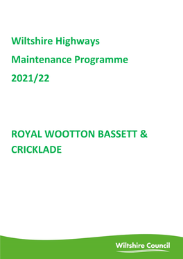 Royal Wootton Bassett & Cricklade 2021-2025