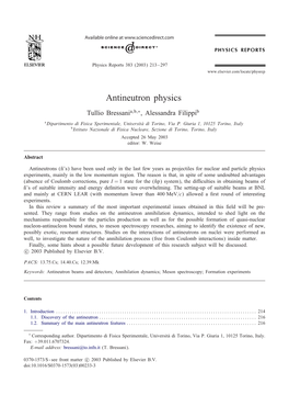 Antineutron Physics