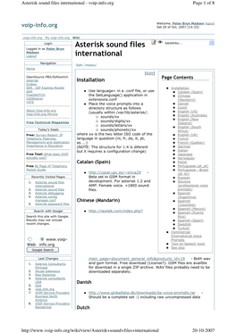 Asterisk Sound Files International - Voip -Info.Org Page 1 of 8