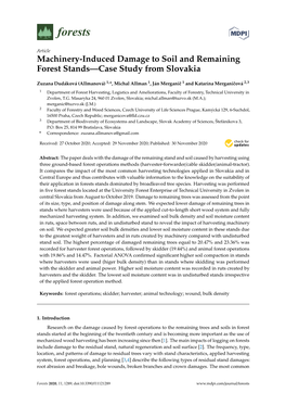 Machinery-Induced Damage to Soil and Remaining Forest Stands—Case Study from Slovakia