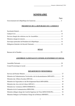 Gouvernement De La République Du Cameroun