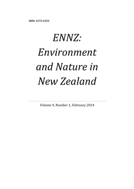 ENNZ: Environment and Nature in New Zealand