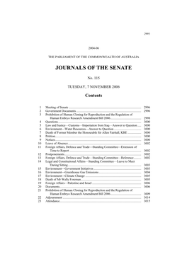 Journals of the Senate