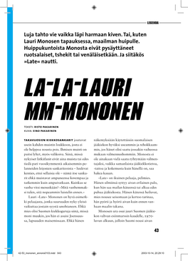 La-La-Lauri Mm-Mononen