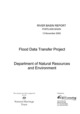 Flood Data Transfer Project Department of Natural Resources and Environment