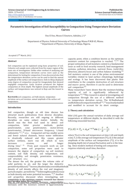 Parametric Investigation of Soil Susceptibility to Compaction Using Temperature Deviation Curves