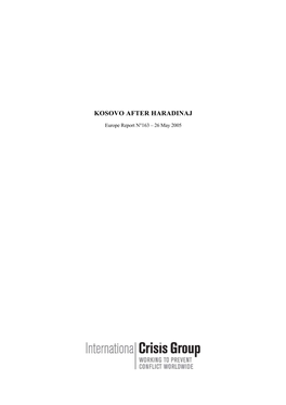 Europe Report, Nr. 163: Kosovo After Haradinaj