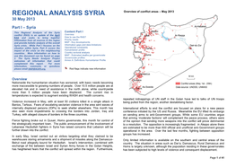 REGIONAL ANALYSIS SYRIA 30 May 2013