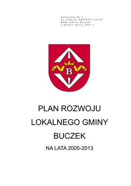 Plan Rozwoju Lokalnego Gminy Buczek