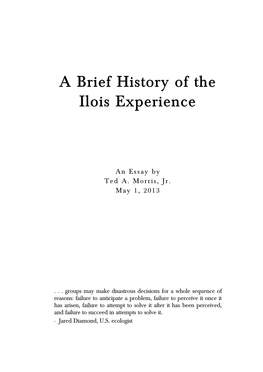 A Brief History of the Ilois Experience