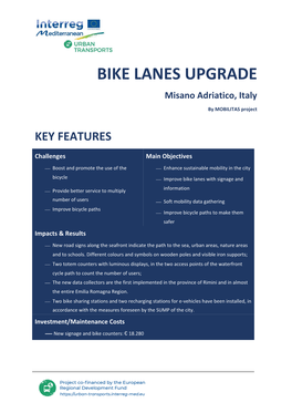 BIKE LANES UPGRADE Misano Adriatico, Italy