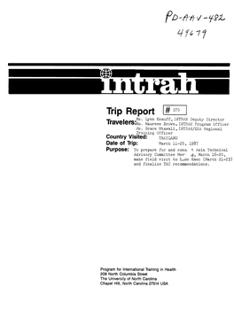 Trip Report 1# 0 Ms