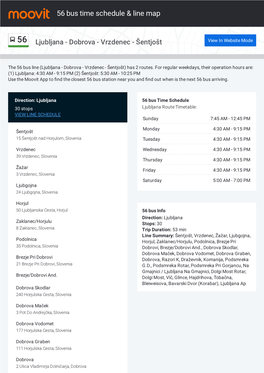 56 Bus Time Schedule & Line Route