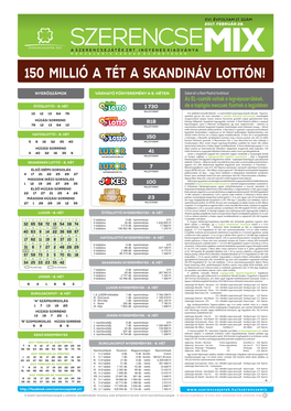 150 Millió a Tét a Skandináv Lottón!