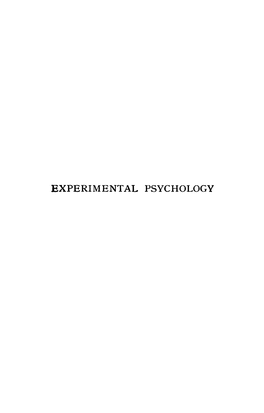 Experimental Psychology