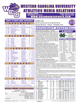 Western Carolina University Athletics Media Relations