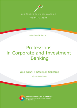 Professions in Corporate and Investment Banking