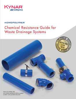 Kyanar® Hompolymer Chemical Resistance Guide for Waste Drainage