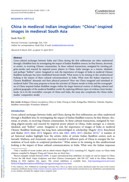 “China”-Inspired Images in Medieval South Asia