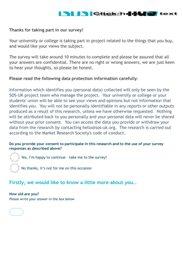 Fairtrade Student Survey