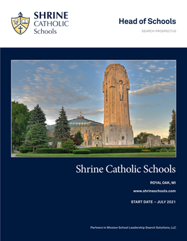 Shrine Catholic Schools Head of School