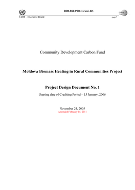 PDD of Moldova Biomass Heating Project 1.Pdf