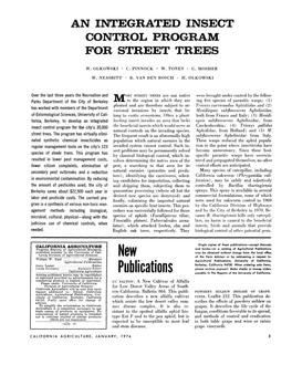 An Integrated Insect Control Program for Street Trees