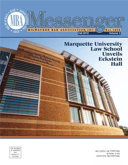 Marquette University Law School Unveils Eckstein Hall