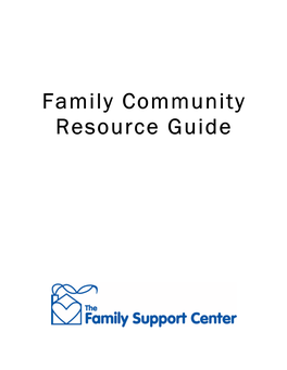 Family Community Resource Guide