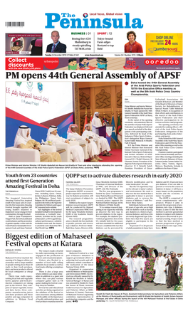 PM Opens 44Th General Assembly of APSF