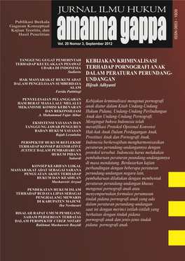 Jurnal Ilmu Hukum AMANNA GAPPA | Vol