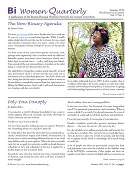 Summer 2019 Non-Binary X2 (Or More) Bi Women Quarterly Vol
