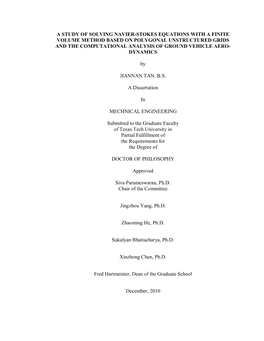 A Study of Solving Navier-Stokes Equations with a Finite Volume Method Based on Polygonal Unstructured Grids and the Computation