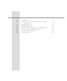 E.1 Introduction E-2 E.2 Signal Processing and Embedded