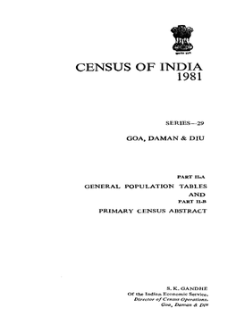 General Population Tables and Primary Census Abstract, Part II-A