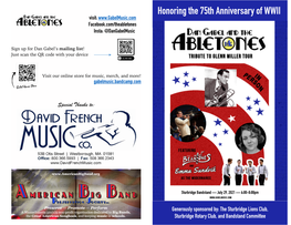 Glenn Miller Tribute Program