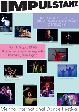 Vienna International Dance Festival Impulstanz – Young ­Choreographers’ IMMER Award Ceremony WIDER